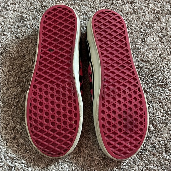 Vans Pink and Black Checkered Slip-Ons - Picture 8 of 8